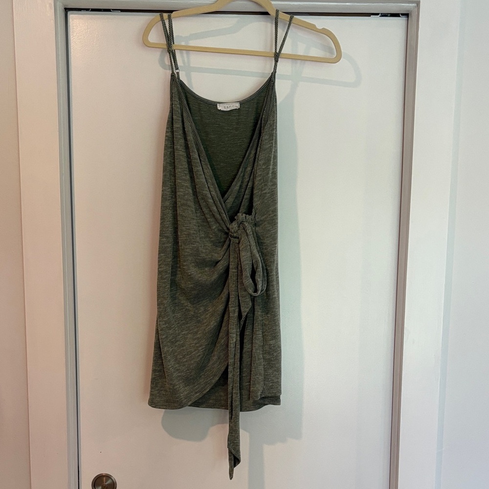 Sage Textured Knit dress in Green